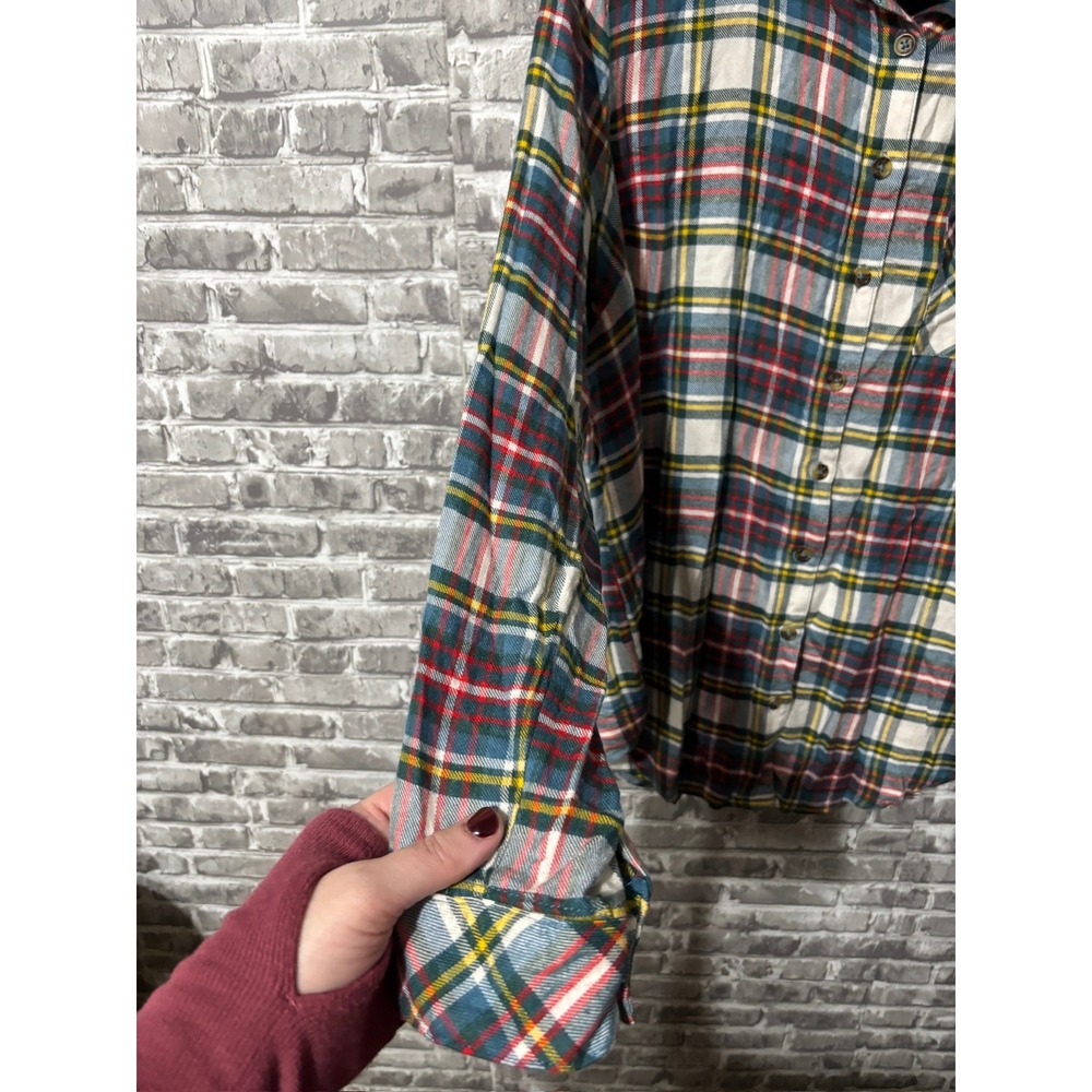 Torrid Flannel Button Down Top - Picture 3 of 4